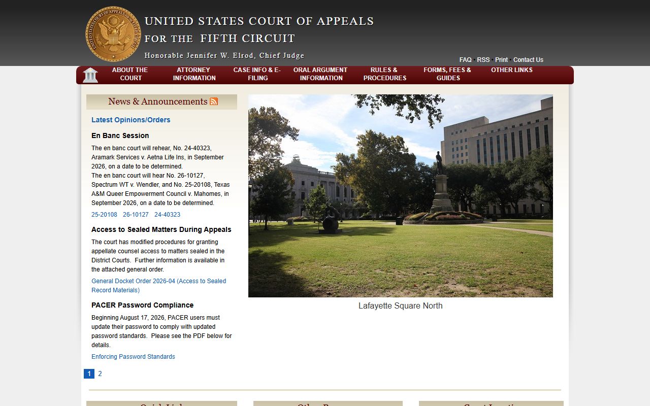 Prentiss County Circuit Court federal appeals route at the Fifth Circuit