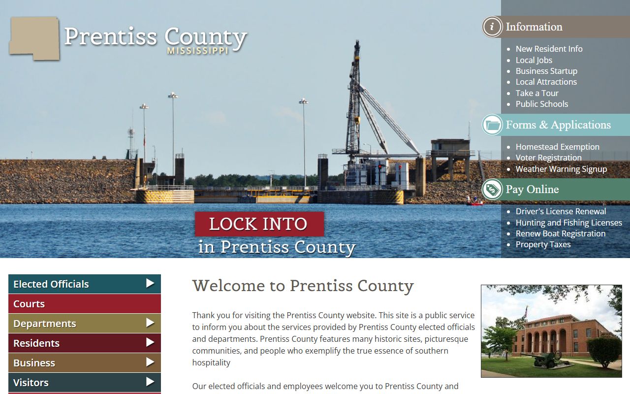 Prentiss County court records county homepage