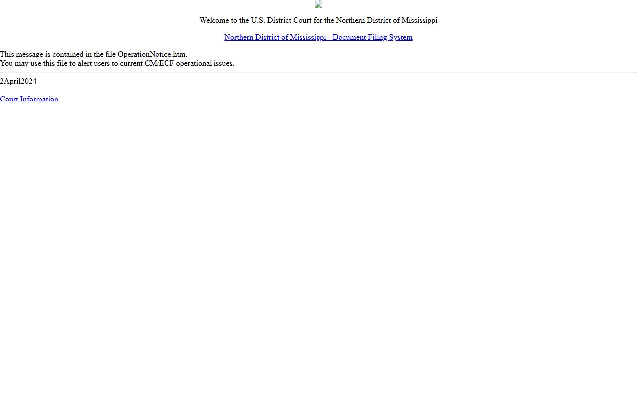 Prentiss County probate records, Northern District of Mississippi CM/ECF electronic filing login